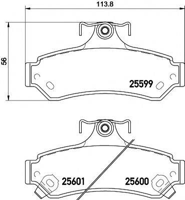 HELLA PAGID 8DB355020531 Комплект гальмівних колодок, дискове гальмо