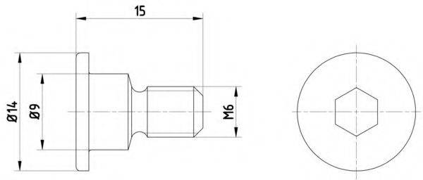 HELLA PAGID 8DZ355209011 Болт, диск гальмівного механізму