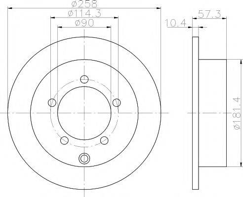 HELLA PAGID 8DD355120041 гальмівний диск