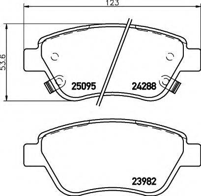 HELLA PAGID 8DB355021131 Комплект гальмівних колодок, дискове гальмо