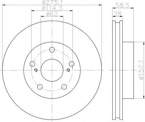 HELLA PAGID 8DD355120171 гальмівний диск