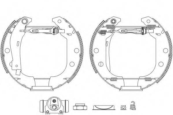 HELLA PAGID 8DB355003951 Комплект гальмівних колодок