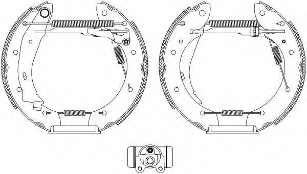 HELLA PAGID 8DB355004391 Комплект гальмівних колодок