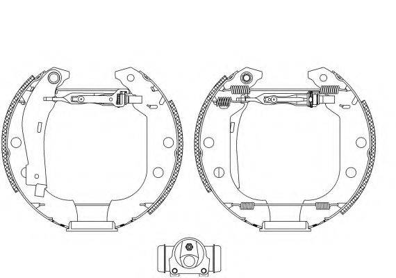 HELLA PAGID 8DB355004541 Комплект гальмівних колодок