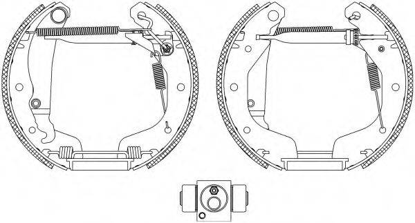 HELLA PAGID 8DB355005221 Комплект гальмівних колодок