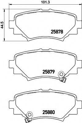 HELLA PAGID 8DB355021411 Комплект гальмівних колодок, дискове гальмо