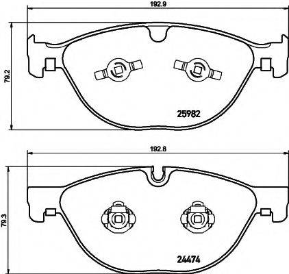 HELLA PAGID 8DB355021381 Комплект гальмівних колодок, дискове гальмо