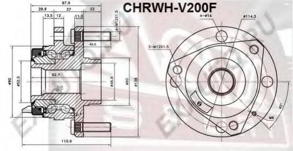 ASVA CHRWHV200F Маточина колеса