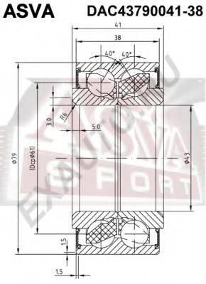 ASVA DAC4379004138 Підшипник маточини колеса