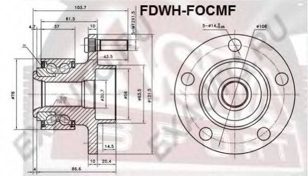 ASVA FDWHFOCMF Маточина колеса