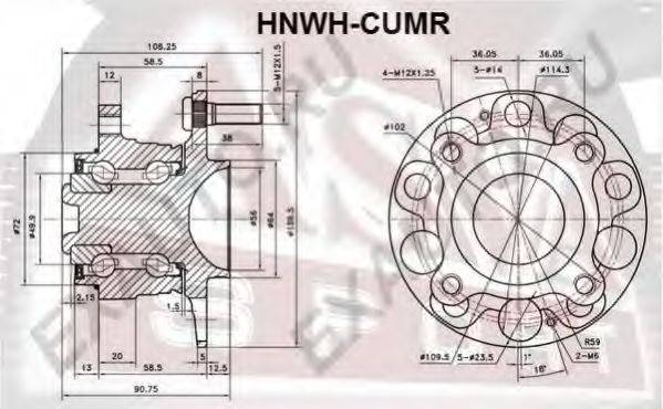 ASVA HNWHCUMR Маточина колеса