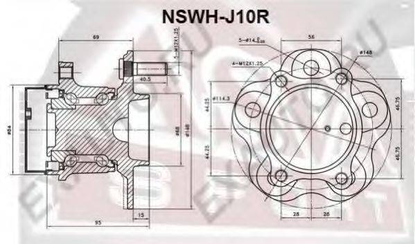 ASVA NSWHJ10R Маточина колеса