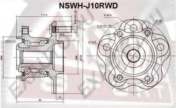 ASVA NSWHJ10RWD Маточина колеса