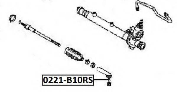 ASVA 0221B10RS Наконечник поперечної кермової тяги