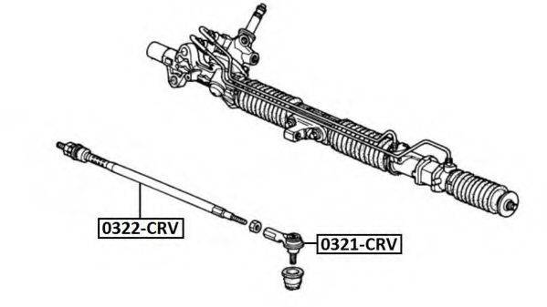 ASVA 0321CRV Наконечник поперечної кермової тяги