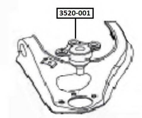 ASVA 3520001 несучий / напрямний шарнір