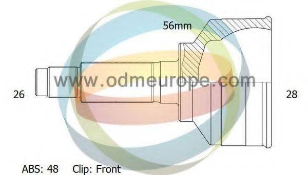 ODM-MULTIPARTS 12151797 Шарнірний комплект, приводний вал