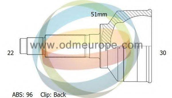 ODM-MULTIPARTS 12211606 Шарнірний комплект, приводний вал