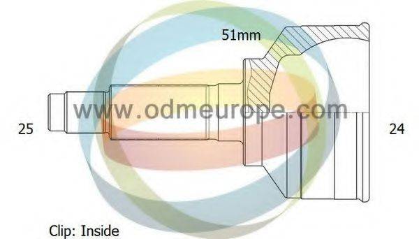 ODM-MULTIPARTS 12351499 Шарнірний комплект, приводний вал