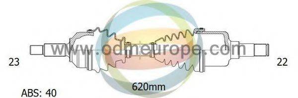 ODM-MULTIPARTS 18001351 Приводний вал