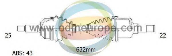 ODM-MULTIPARTS 18302141 Приводний вал