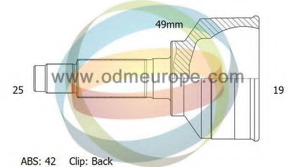 ODM-MULTIPARTS 12300722 Шарнірний комплект, приводний вал