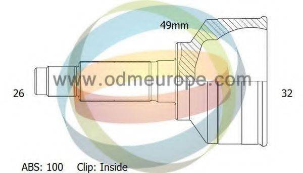 ODM-MULTIPARTS 12040840 Шарнірний комплект, приводний вал