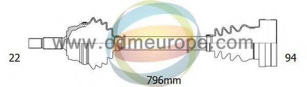 ODM-MULTIPARTS 18212140 Приводний вал