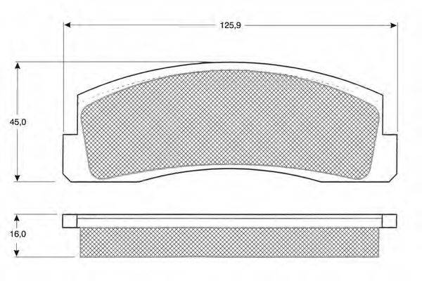 PROCODIS FRANCE PF1216 Комплект гальмівних колодок, дискове гальмо