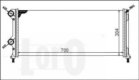 LORO 0160170038 Радіатор, охолодження двигуна