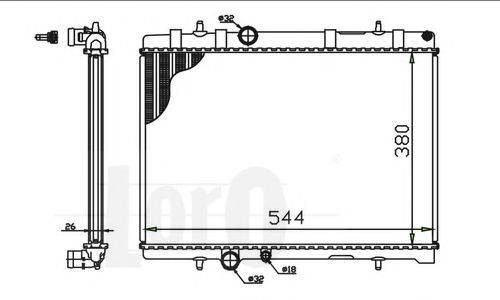 LORO 0090170015 Радіатор, охолодження двигуна