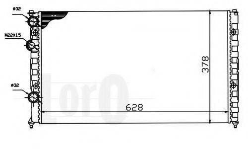 LORO 0460170009 Радіатор, охолодження двигуна