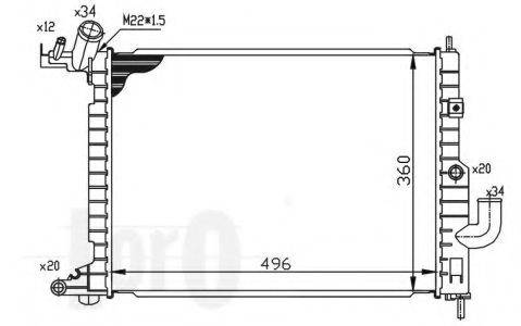 LORO 0370170053 Радіатор, охолодження двигуна