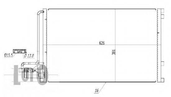 LORO 0520160010 Конденсатор, кондиціонер