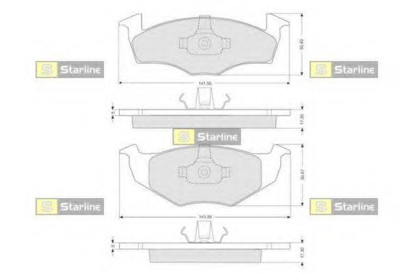 STARLINE BDS006S Комплект гальмівних колодок, дискове гальмо