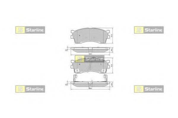 STARLINE BDS401 Комплект гальмівних колодок, дискове гальмо