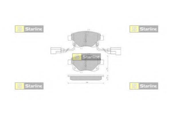 STARLINE BDS850P Комплект гальмівних колодок, дискове гальмо