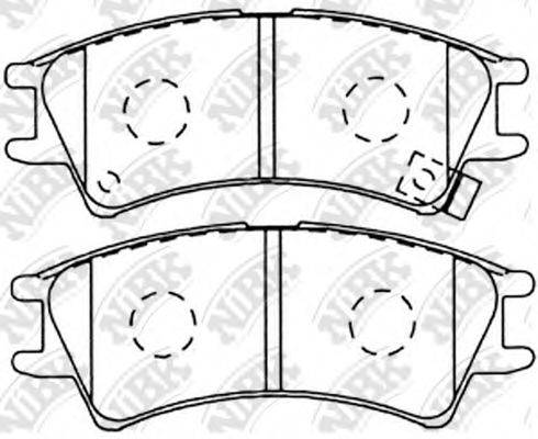 NIBK PN0109 Комплект гальмівних колодок, дискове гальмо