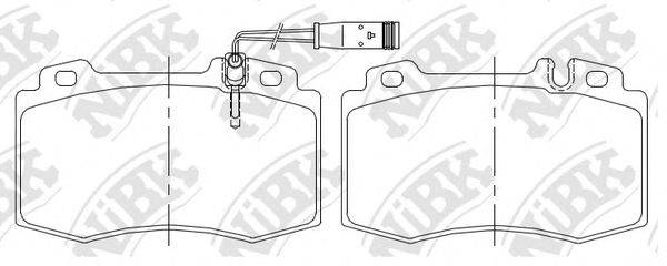NIBK PN0196W Комплект гальмівних колодок, дискове гальмо