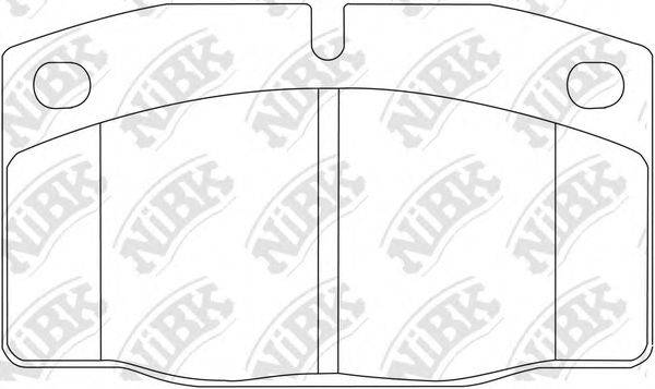 NIBK PN0234 Комплект гальмівних колодок, дискове гальмо