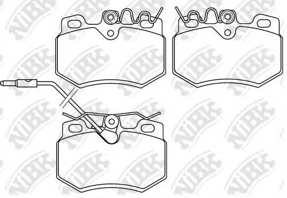 NIBK PN0248W Комплект гальмівних колодок, дискове гальмо