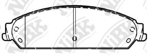 NIBK PN0421 Комплект гальмівних колодок, дискове гальмо