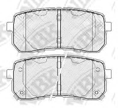 NIBK PN0457 Комплект гальмівних колодок, дискове гальмо