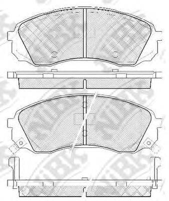 NIBK PN0458 Комплект гальмівних колодок, дискове гальмо