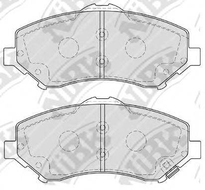 NIBK PN0496 Комплект гальмівних колодок, дискове гальмо