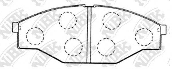 NIBK PN1166 Комплект гальмівних колодок, дискове гальмо