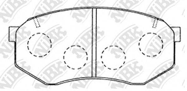 NIBK PN1246 Комплект гальмівних колодок, дискове гальмо