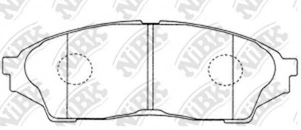 NIBK PN1434 Комплект гальмівних колодок, дискове гальмо