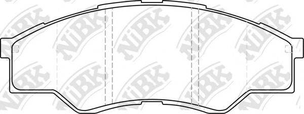 NIBK PN1801 Комплект гальмівних колодок, дискове гальмо