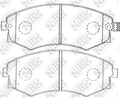 NIBK PN2245 Комплект гальмівних колодок, дискове гальмо